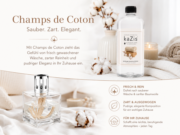 kaZis® 1 Liter Duft für katalytische Lampen - Champs de Coton Raumduft Nachfüller