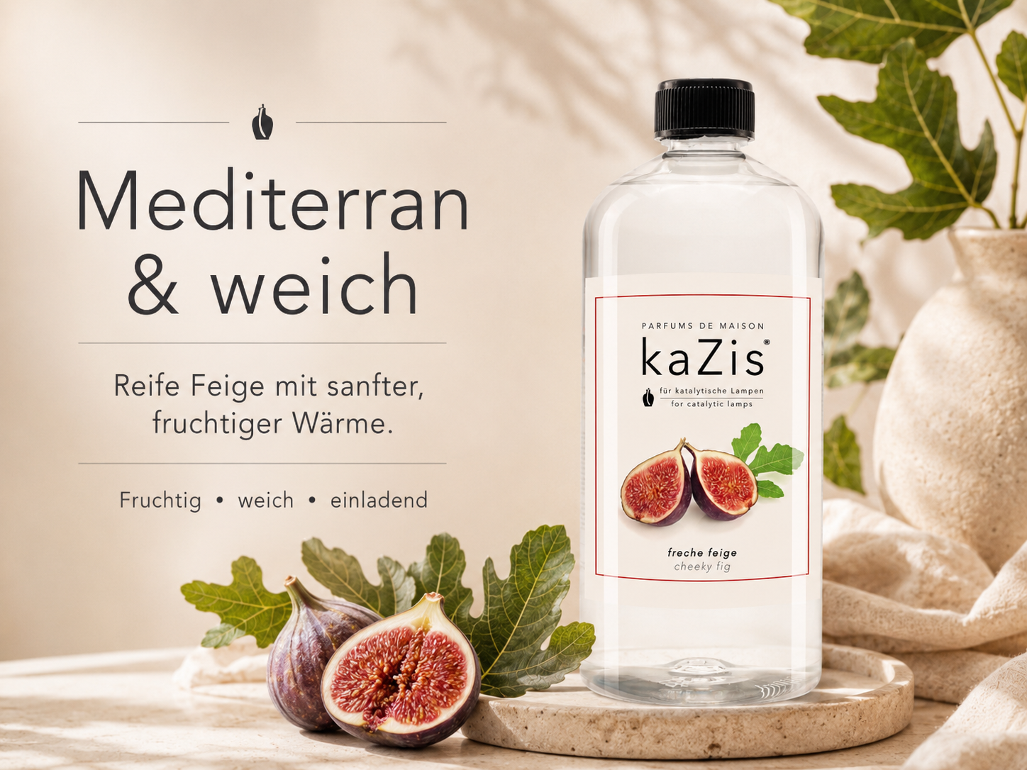 KAZIS® - Freche Feige - Fruchtiger Raumduft - 1 Liter - Für jede katalytische Lampe