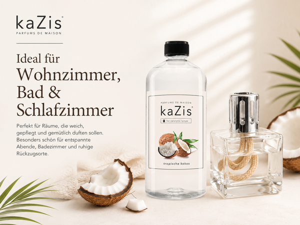 kaZis® 1 Liter Duft für katalytische Lampen - Tropische Kokos Raumduft Nachfüller