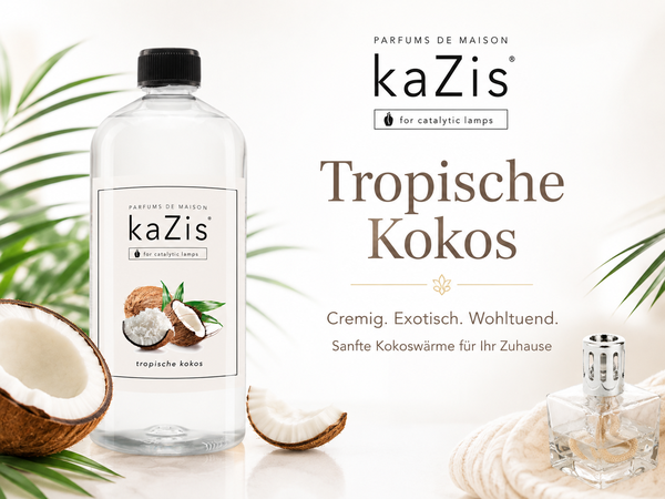 kaZis® 1 Liter Duft für katalytische Lampen - Tropische Kokos Raumduft Nachfüller