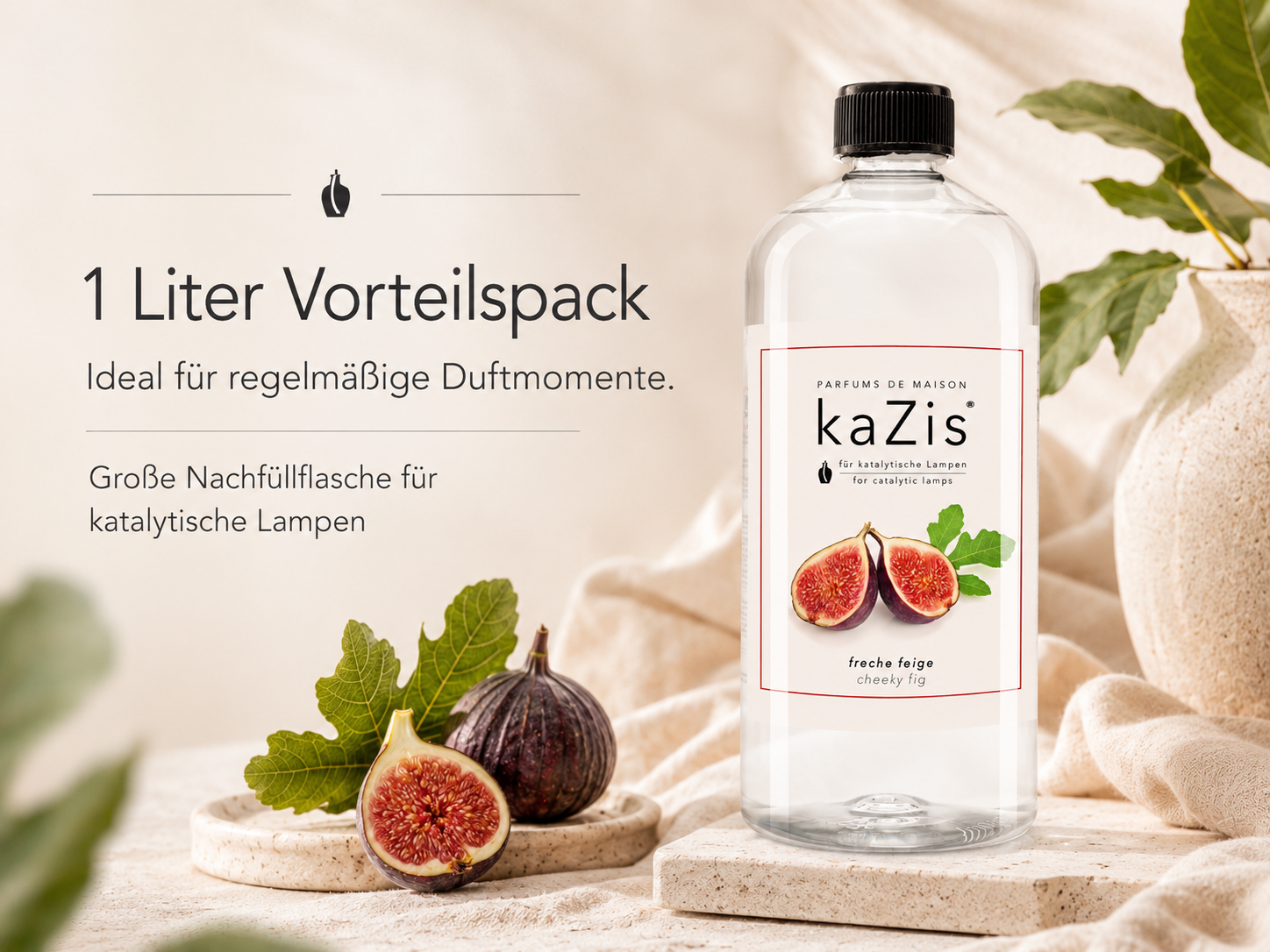 KAZIS® - Freche Feige - Fruchtiger Raumduft - 1 Liter - Für jede katalytische Lampe